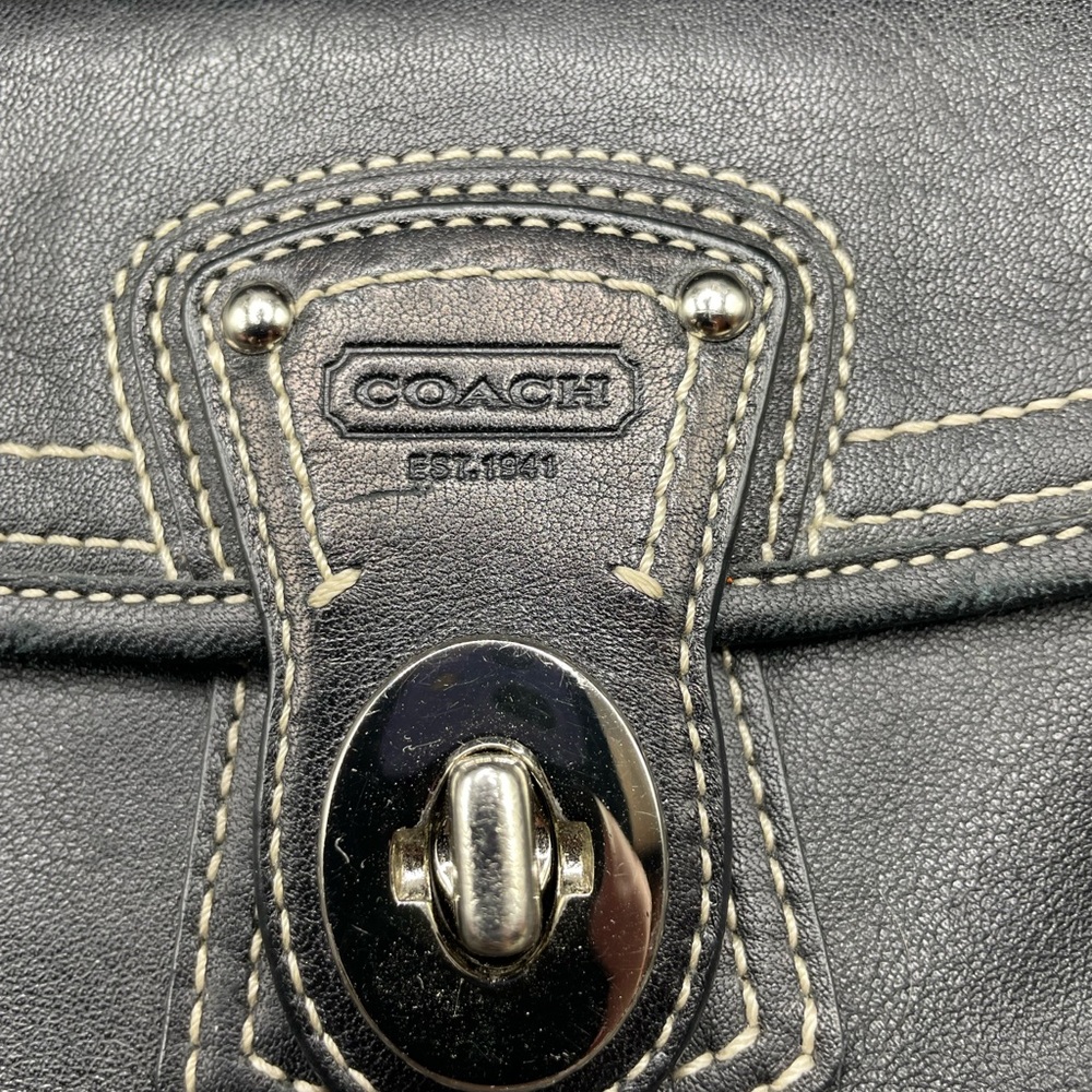 Coach Black Leather Women's Wristlet - Picture 2 of 6